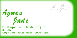 agnes jadi business card